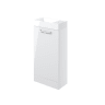 Radiance 410mm Floor Standing Basin Unit & Closed Coupling Toilet Pack White Gloss