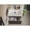 Astrid 605mm Wall Hung 1 Drawer Basin Unit & Basin Matt Black