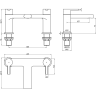Kerenza Bath Filler Matt Black