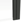 Square Bath Screen 6mm Black 800 x 1400mm
