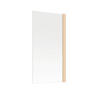 Square Bath Screen 6mm Brushed Brass 800 x 1400mm