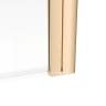 Square Bath Screen 6mm Brushed Brass 800 x 1400mm