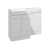 Glimmer 1000mm Floor Standing L-Shape Pack & Basin Right Hand Grey Gloss