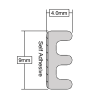 Stormguard EPDM 'E' Profile Draught Excluder Strip Brown 10m