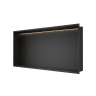 Showerwall Niche With Led Light Strip Matt Black 610 x 305 x 120mm