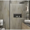 Showerwall Niche With Led Light Strip Matt Black 610 x 305 x 120mm