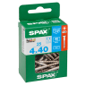 SPAX Stainless-Steel Universal Woodscrews T20 T-Star Plus Bit Recess 4.0 x 40mm Project Pack of 25