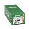 SPAX WIROX Coated Flat-Head Construction Screws T30 T-Star Plus Recess  6.0 x 120mm Box of 100