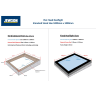 Infinity Flat Fixed Rooflight Stock Internal Sizes 1000 x 1000mm