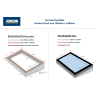 Infinity Flat Fixed Rooflight Stock Internal Sizes 1000 x 1500mm