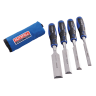 Faithfull Chisel Set In Roll (4 Piece)