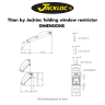 Jackloc Titan Folding Window Restrictor Brown