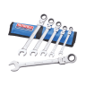 Faithfull Ratchet Combination Spanner Set 6pcs