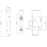 Union 2100 BS StrongBOLT 5 Lever Deadlock 81mm Satin Chrome 