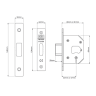 Union 2105 StrongBOLT 5 Lever Mortice Deadlock 68mm Polished Brass