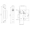 Union 22EU StrongBolt Mortice Bathroom Lock 81mm Stainless Steel