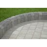 Marshalls Tegula Kerb External Radial 160 x 130 x 250mm Pennant Grey