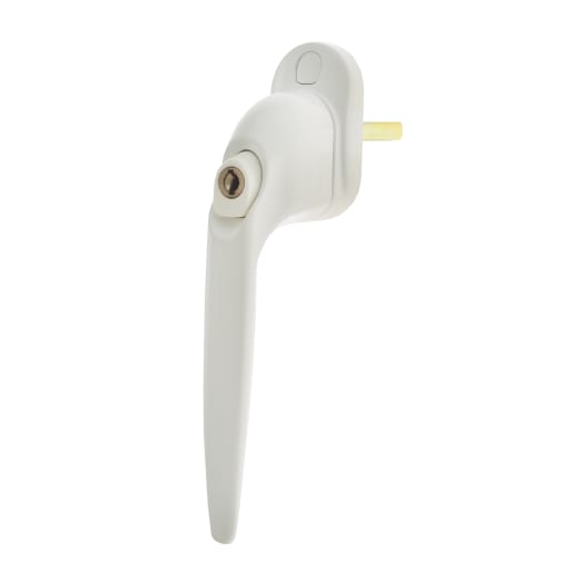 Locking Tilt & Turn Handle White/White Button 40mm Spindle