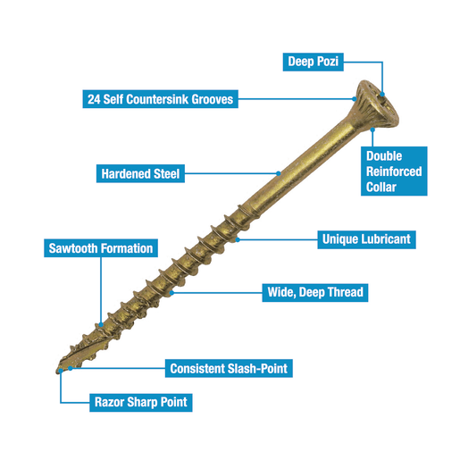 Optimaxx Extreme Performance Wood Screw Maxxtub 4.0x60mm Tub of 700