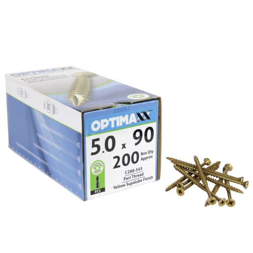 Optimaxx Extreme Performance Wood Screw 5.0x90mm Box of 200