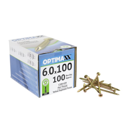 Optimaxx Extreme Performance Wood Screw 6.0 x 100mm Box of 100