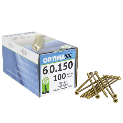 Optimaxx Extreme Performance Wood Screw 6.0 x 150mm Box of 100