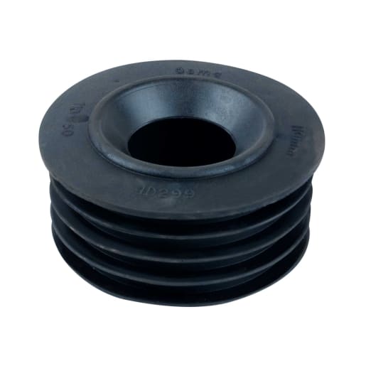 Wavin OsmaDrain Internal Drain Connector 110mm for 50mm Waste Pipe Black