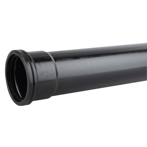 Wavin OsmaSoil Seal Soil Pipe 110mm Black