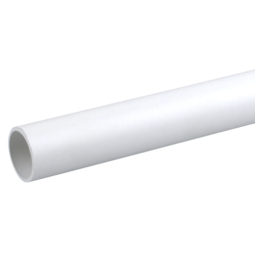 Wavin OsmaWeld Plain Ended Pipe 3m x 32mm White