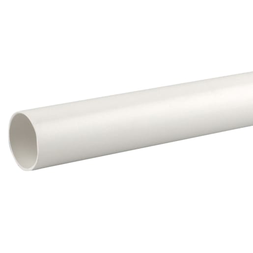 Wavin OsmaWeld Plain Ended Pipe 3m x 40mm White