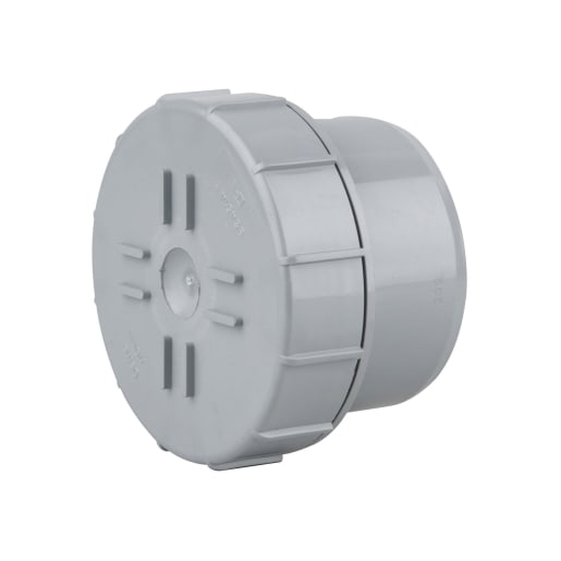 Wavin OsmaSoil Plain Ended Access Plug 110mm Grey