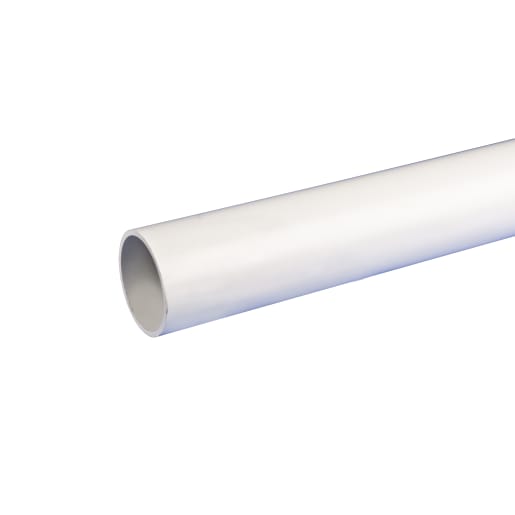 Wavin Osma Waste Push Fit Plain End Pipe 3m x 32mm White