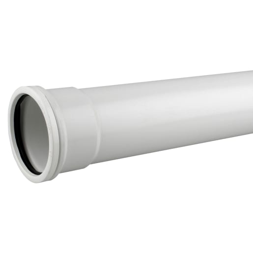 OsmaSoil 4S044W PVCu Single Socket Pipe 4m x 110mm (L x Dia) White