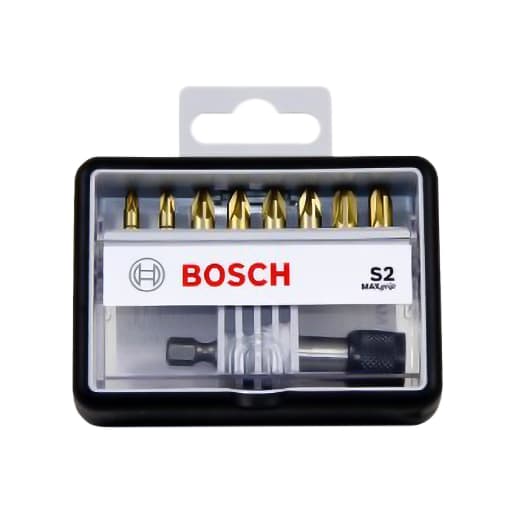 Bosch Screw driving Bit Set Max Grip S2 25mm Gold