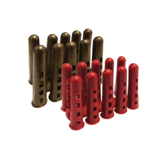Red 6 mm plastic Wall Plug Rawl Plug 2 X 100 Packs 200 total