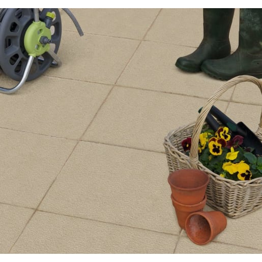Marshalls Textured Utility Paving 600 x 600 x 32mm 10.79m² Natural Pack of 30