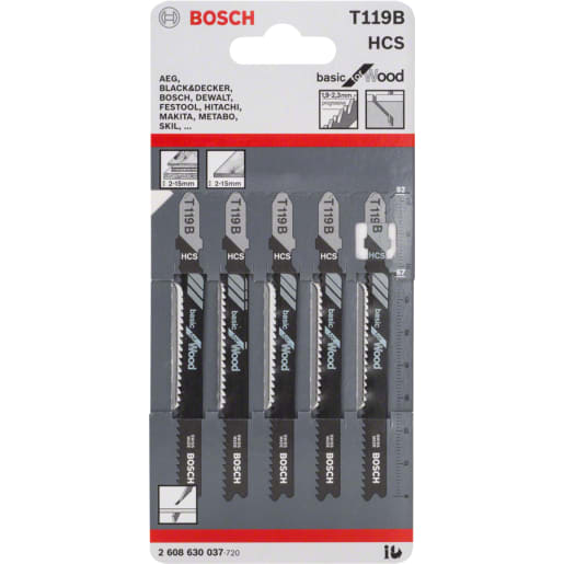 Bosch HCS T119B Jigsaw Blade 92mm Length Chrome