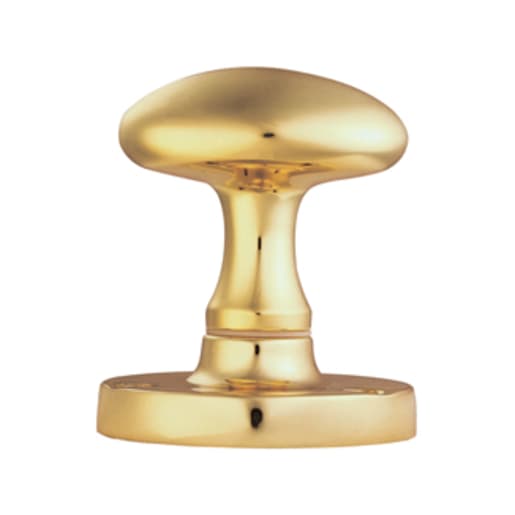 Carlisle Brass Victorian Mortice Knob Mushroom Polished Brass