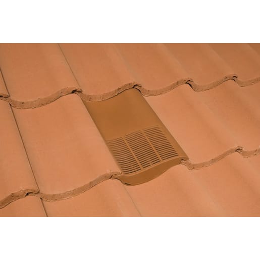 Klober Profile-Line Double Roman Tile Vent 418 x 332mm Terracotta