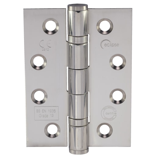 Grade 13 Ball Bearing Hinge 102 x 76 x 3mm Pol Stainless Steel