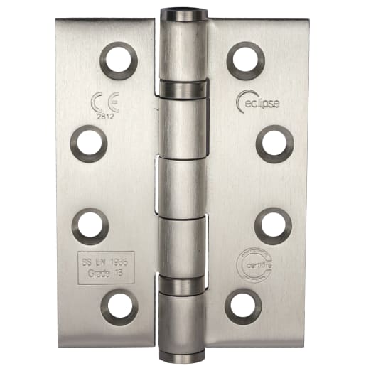 Eclipse Ball Bearing Hinges 102 x 76 x 3mm Satin Stainless Steel