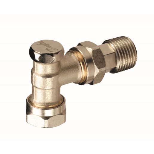 Danfoss RLV-D Compression Fit Valve With Lockshield 15mm