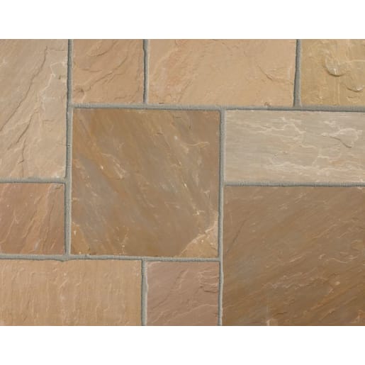 Marshalls Indian Sandstone Paving 560 x 560 x 22mm Brown Multi