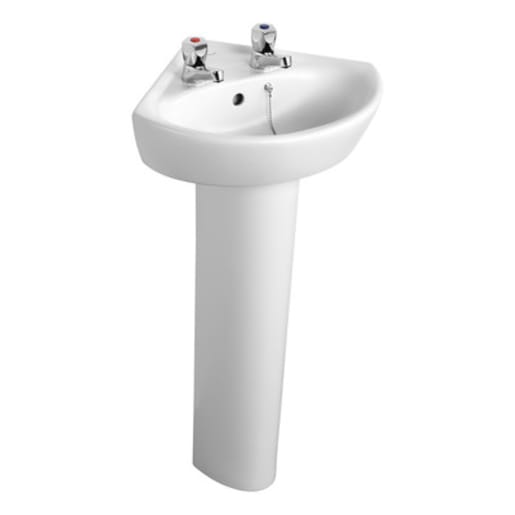 Ideal Sandringham 21 Corner Pedestal Basin 480mm