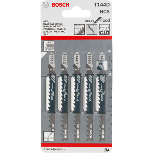 Bosch Jigsaw Blade Clean Cut Progressor for Wood 100mm Black
