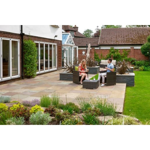 Marshalls Indian Sandstone Paving Slab 560 x 560 x 22mm Buff Multi