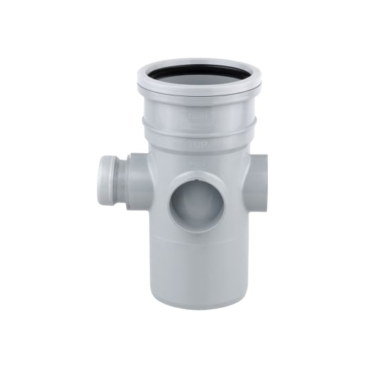 OsmaSoil Single Socket Bossed Pipes 110mm Dia Grey