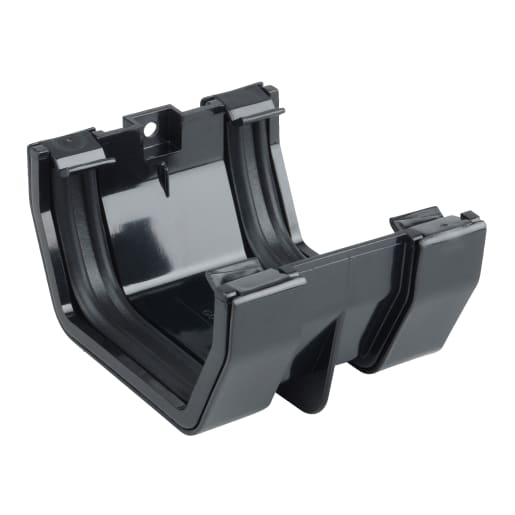 Osma SquareLine Gutter Jointing Bracket 100mm Dia Black