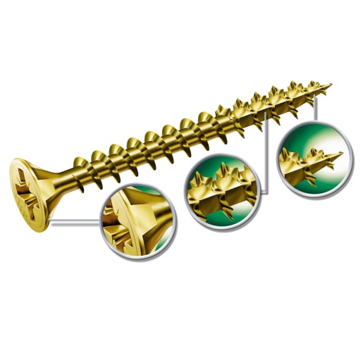 SPAX Z2 4 Cut Flat CSK Head Yellox Universal Screw 16 x 4mm
