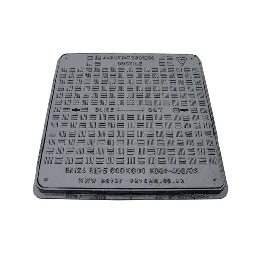 EJ Slide Out Manhole Cover and Frame 600 x 450mm Black